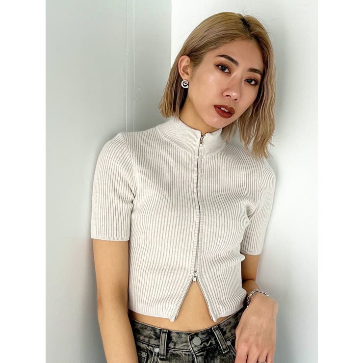 プレーティングハーフリブニット | EMODA | 詳細画像3 