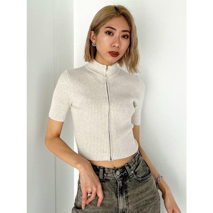 プレーティングハーフリブニット | EMODA | 詳細画像4 