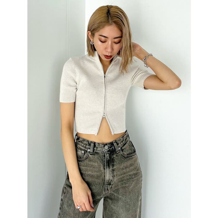 プレーティングハーフリブニット | EMODA | 詳細画像5 