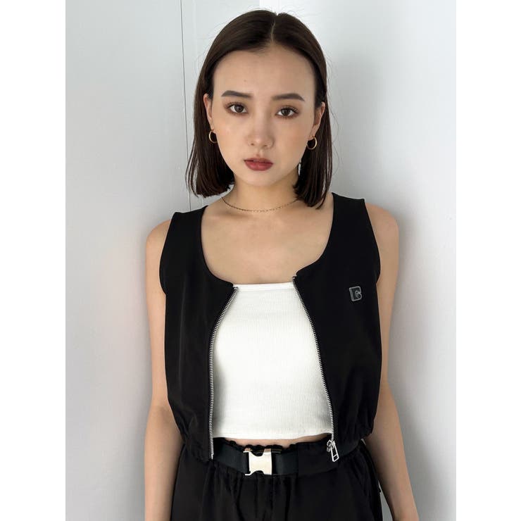 ナイロンボックスタンクトップ[品番：MKSW0056573]｜EMODA