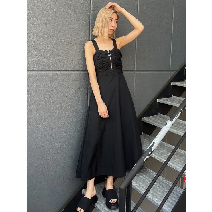 バックオープンナイロンワンピース[品番：MKSW0057779]｜EMODA（エモダ