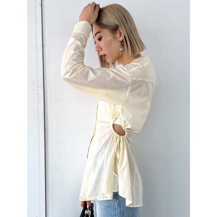 サイドオープンシェイプシャツ | EMODA | 詳細画像2 