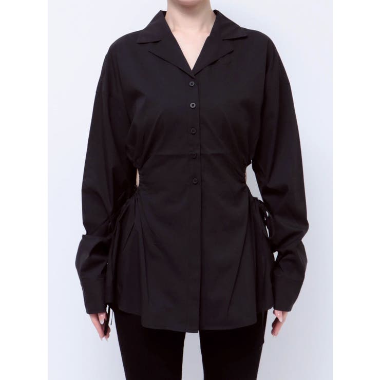 サイドオープンシェイプシャツ | EMODA | 詳細画像21 