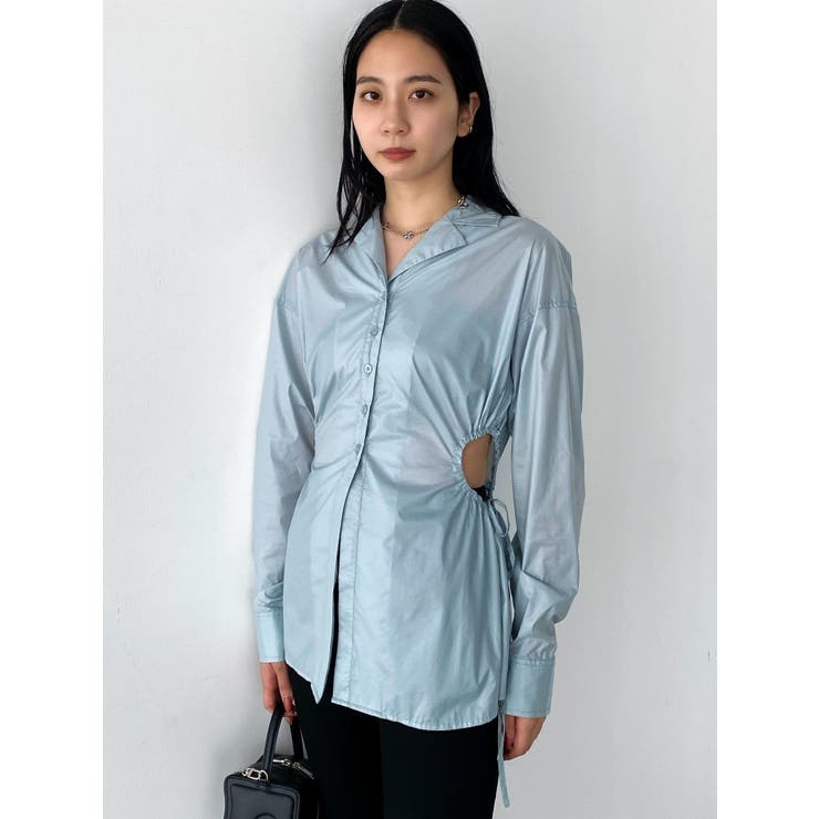 サイドオープンシェイプシャツ | EMODA | 詳細画像7 