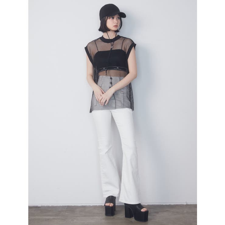 Moka様 カーゴディテールハイウエストフレアパギンス[品番：MKSW0058445