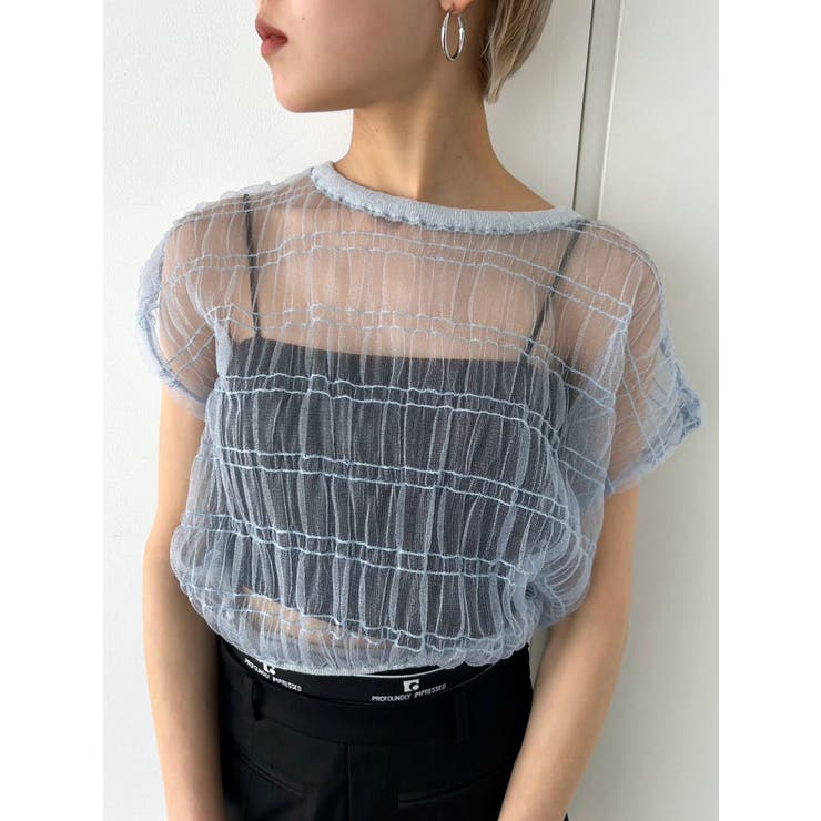 シアーチュールニットタンクトップ | EMODA | 詳細画像19 