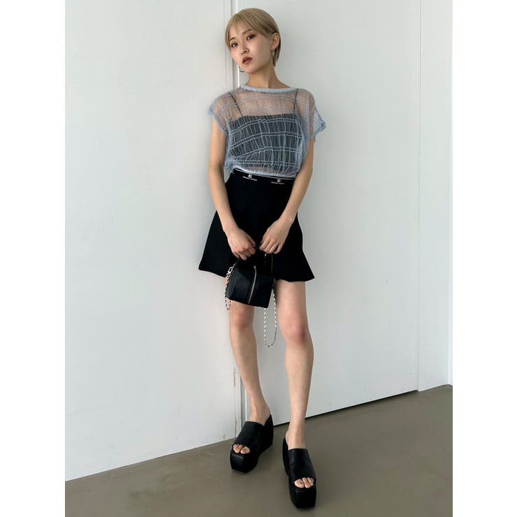 シアーチュールニットタンクトップ | EMODA | 詳細画像21 