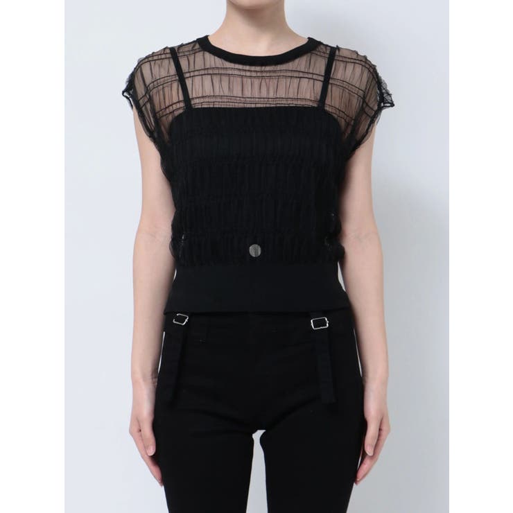 シアーチュールニットタンクトップ | EMODA | 詳細画像28 