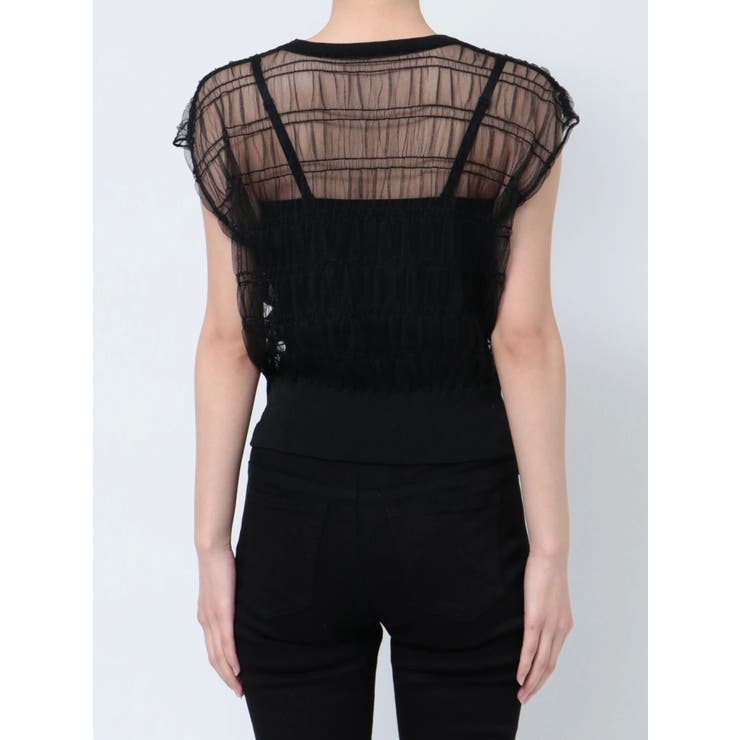 シアーチュールニットタンクトップ | EMODA | 詳細画像30 