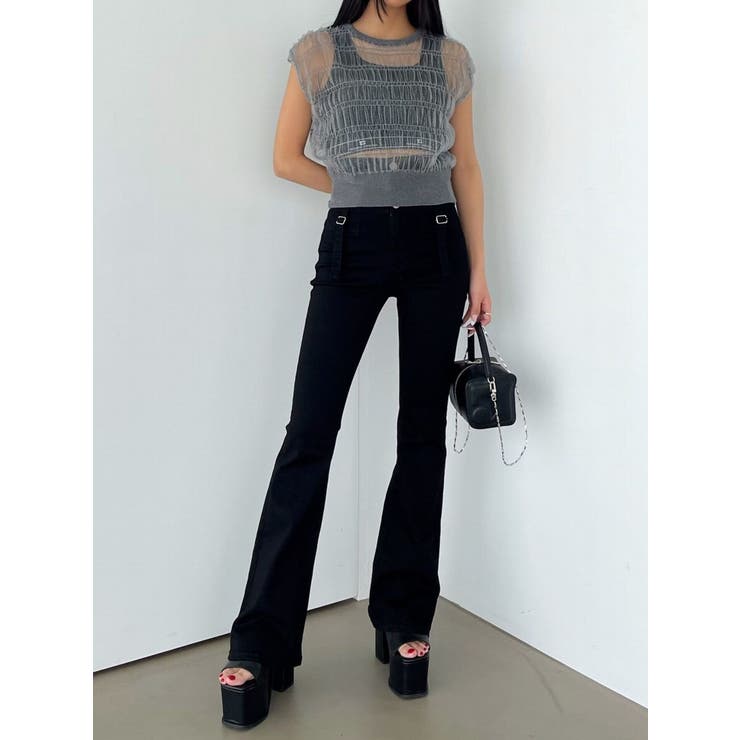 シアーチュールニットタンクトップ | EMODA | 詳細画像6 