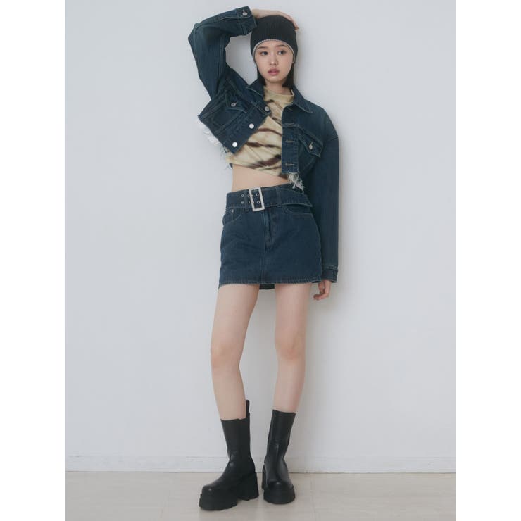 カットオフクロップドデニムジャケット | EMODA | 詳細画像21 