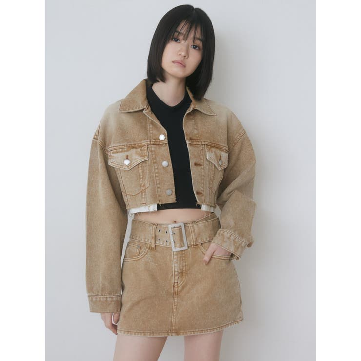 カットオフクロップドデニムジャケット | EMODA | 詳細画像27 