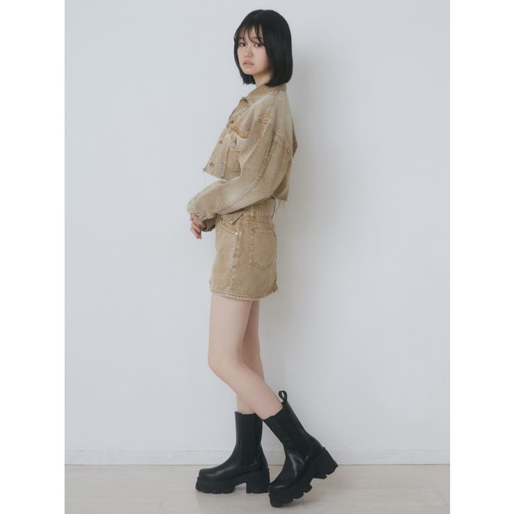 カットオフクロップドデニムジャケット | EMODA | 詳細画像30 