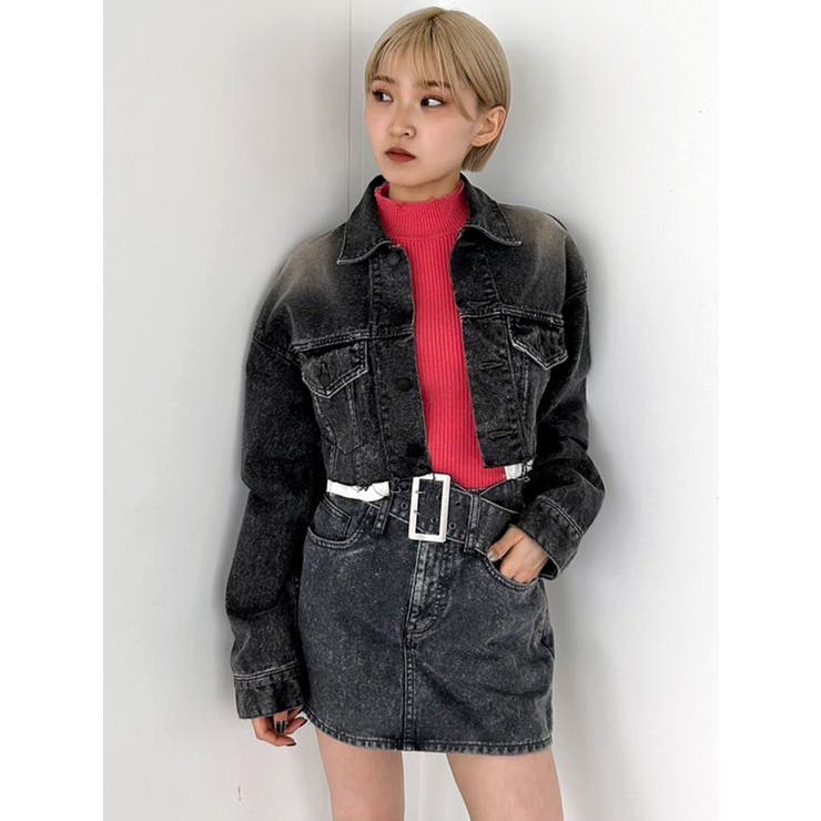 カットオフクロップドデニムジャケット | EMODA | 詳細画像35 