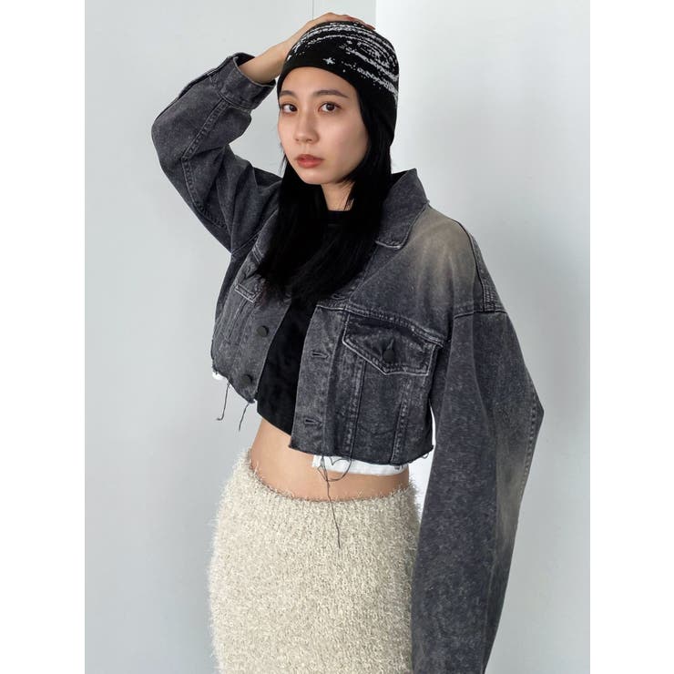 カットオフクロップドデニムジャケット | EMODA | 詳細画像41 