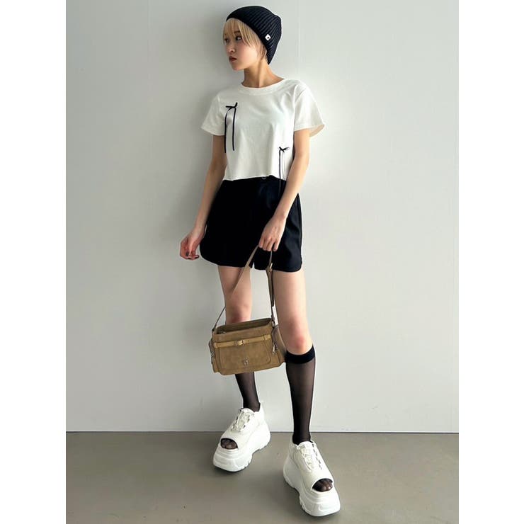 ラウンドハイウエストショートパンツ[品番：MKSW0058653]｜EMODA