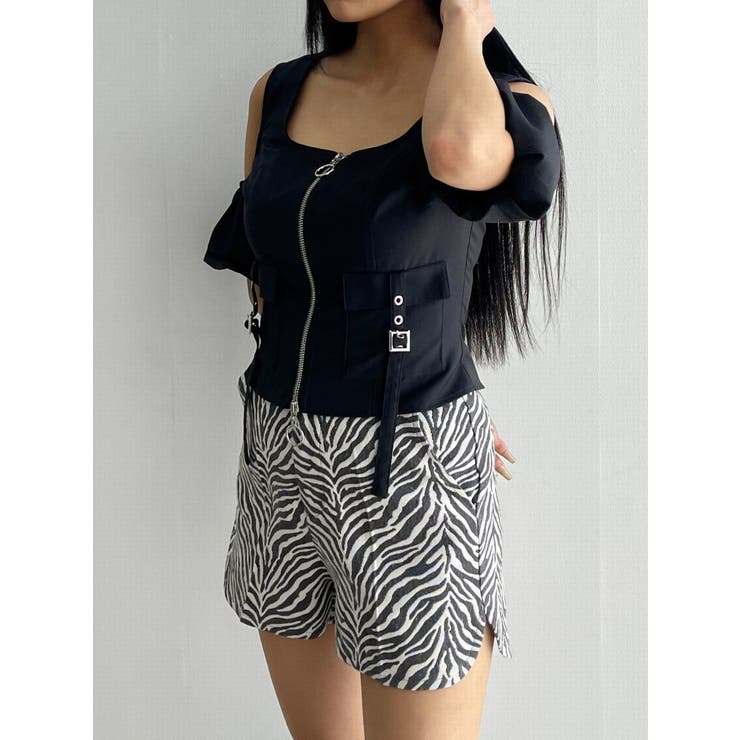 ラウンドハイウエストショートパンツ | EMODA | 詳細画像8 