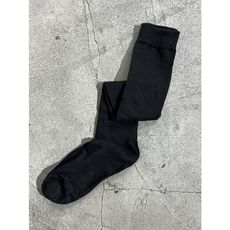 ブラック | ワイドリブニーハイソックス | EMODA