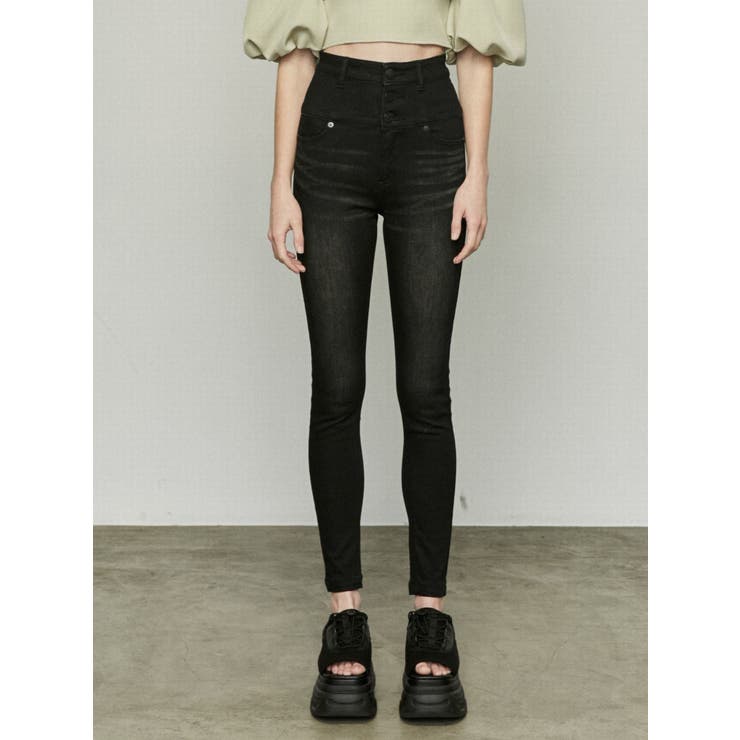 ブラック | 【ELDER】FIX ハイウエストデニム | EMODA