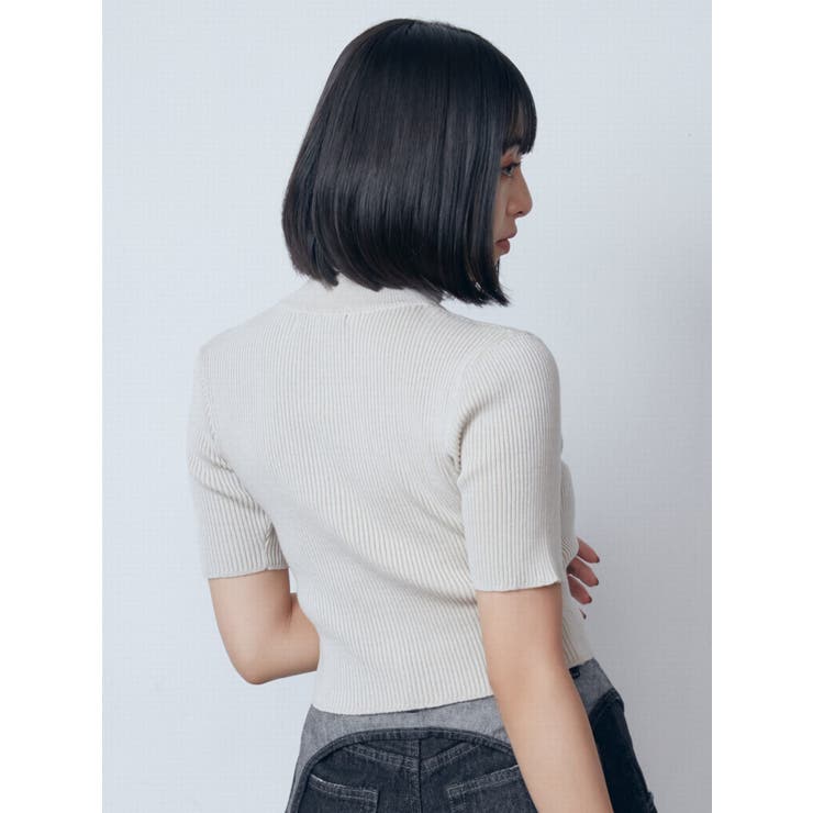 rienda | ラメシャギーメッシュKnit TOP (ニット ) |SHEL'TTER