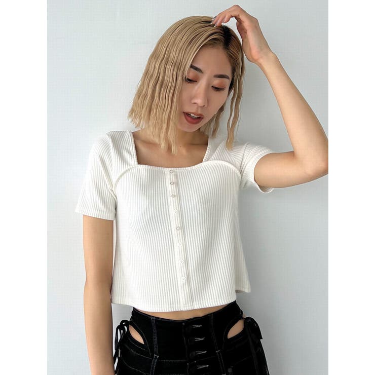 スリムタイボタントップ | EMODA | 詳細画像4 