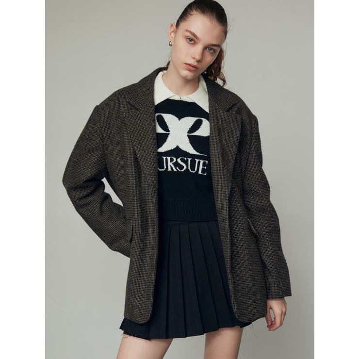 ボクシーミニワンピースジャケット[品番：MKSW0060172]｜EMODA（エモダ  