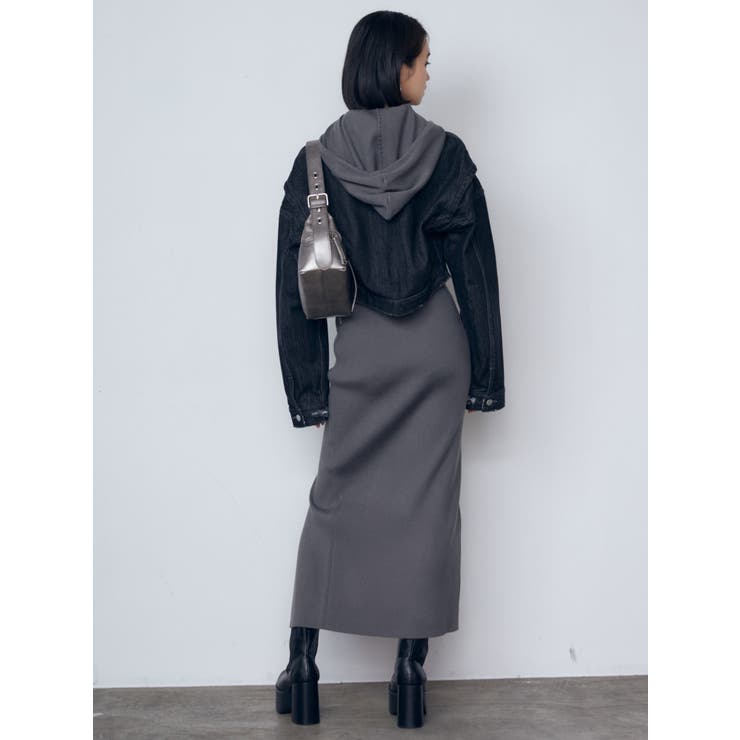 カットアウトフードニットワンピース[品番：MKSW0059456]｜EMODA