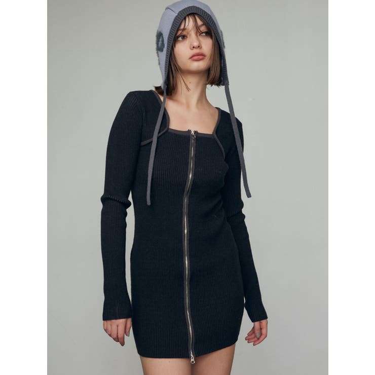 プレーティングリブジップワンピース | EMODA | 詳細画像16 