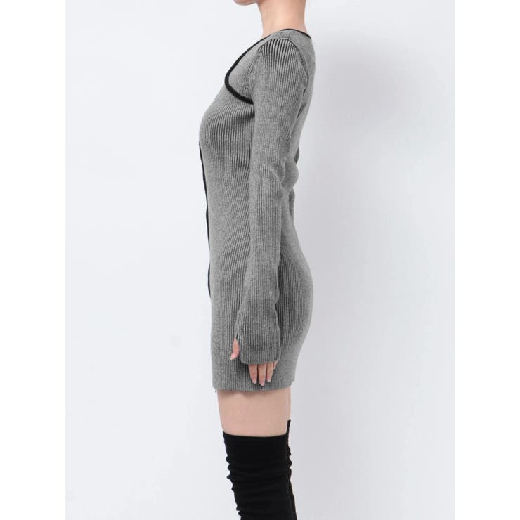 プレーティングリブジップワンピース | EMODA | 詳細画像22 