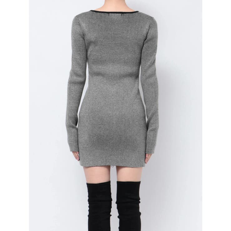 プレーティングリブジップワンピース | EMODA | 詳細画像23 