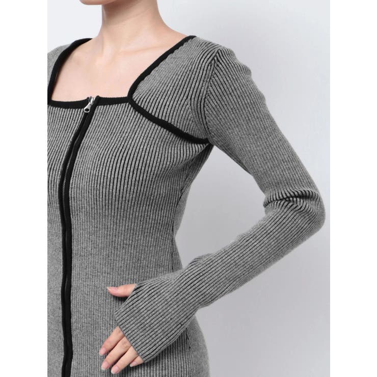 プレーティングリブジップワンピース | EMODA | 詳細画像25 