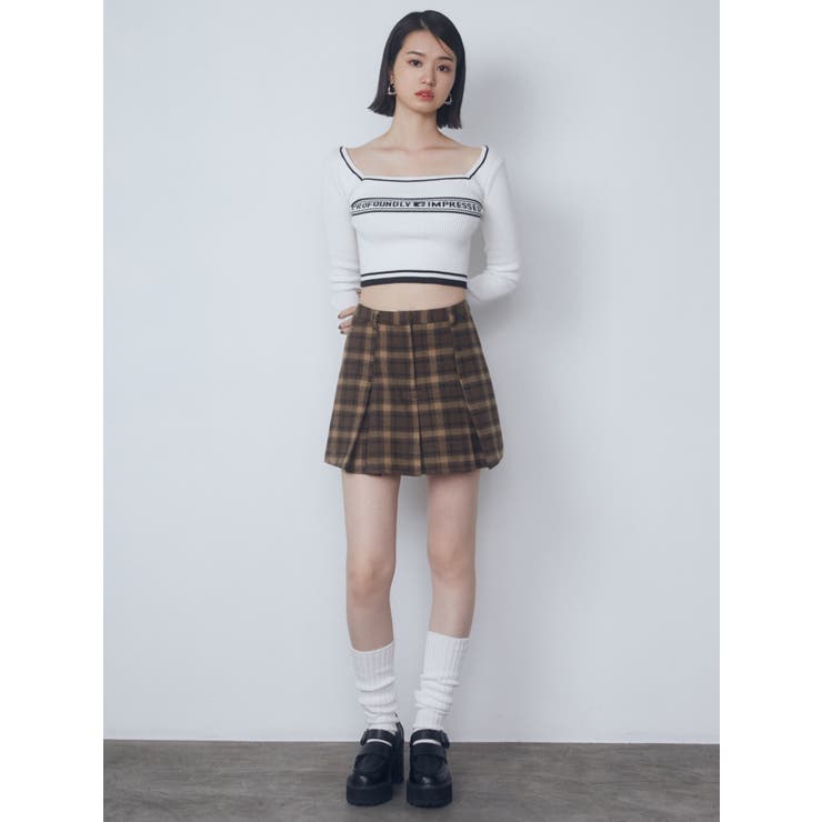 ジン ⭐️フェンディ　ミニスカート　ストレッチ素材　市松模様　アオイ　42 ジン ⭐️フェンディ ミニスカート ストレッチ素材 市松模様