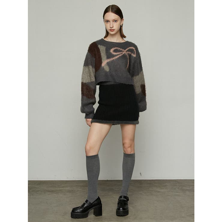 シャギーエッジミニマルスカート | EMODA | 詳細画像15 