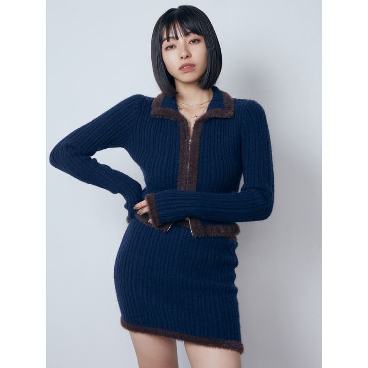 シャギーエッジミニマルスカート | EMODA | 詳細画像18 