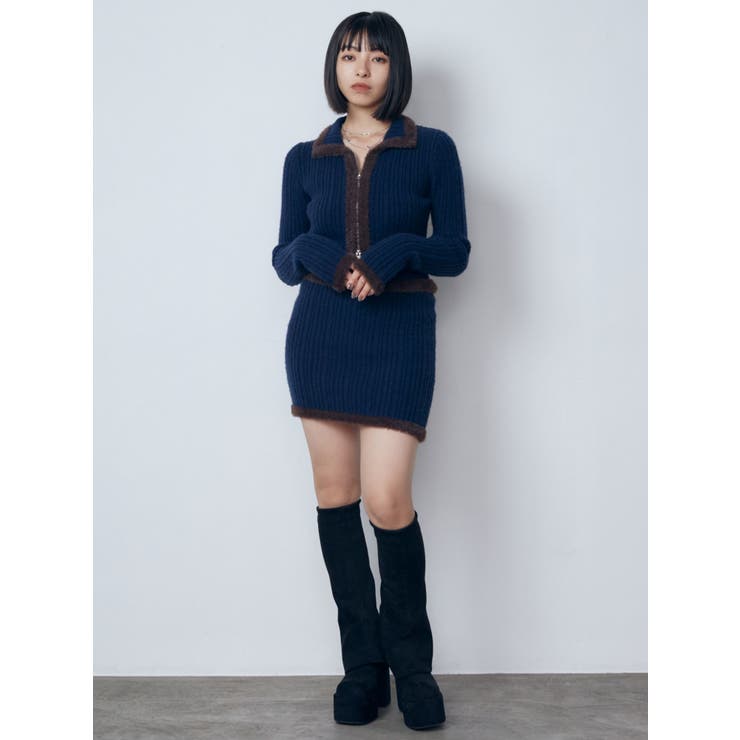 シャギーエッジミニマルスカート | EMODA | 詳細画像21 