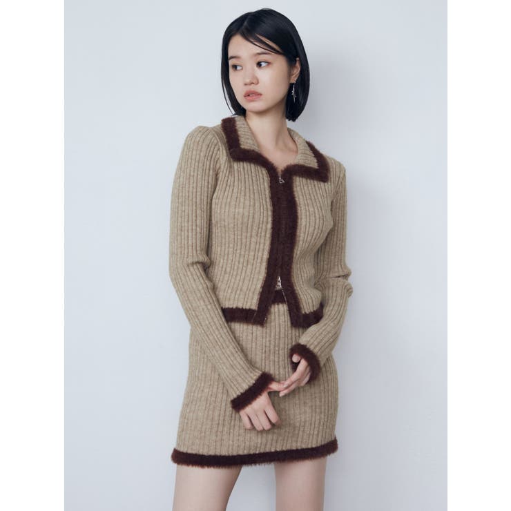 シャギーエッジミニマルスカート | EMODA | 詳細画像29 