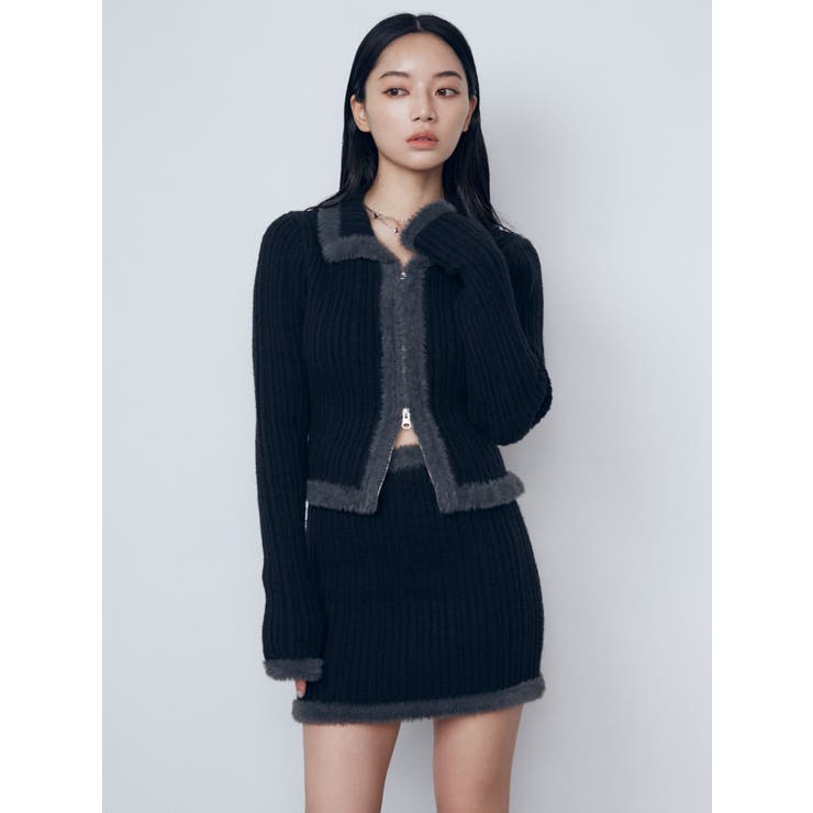 シャギーエッジミニマルスカート | EMODA | 詳細画像3 