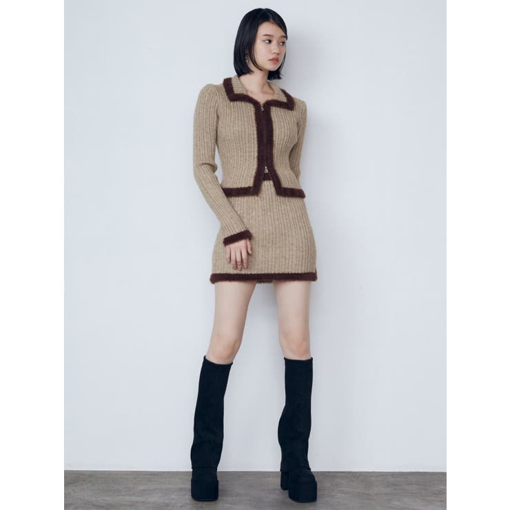 シャギーエッジミニマルスカート | EMODA | 詳細画像33 