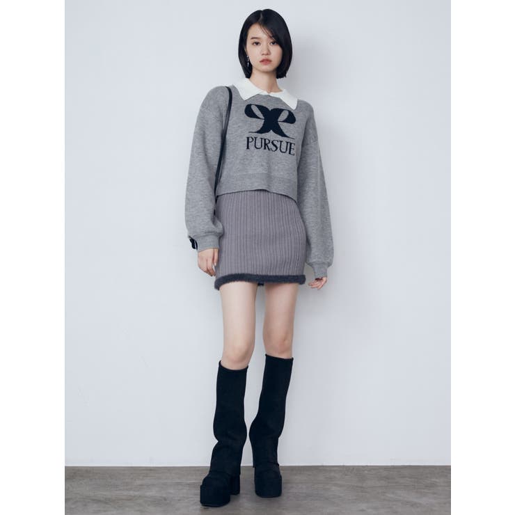 MIESROHE ミースロエ シャギーミニスカート Amazon.co.jp: [ミースロエ] シャギーミニスカート MWFS245022