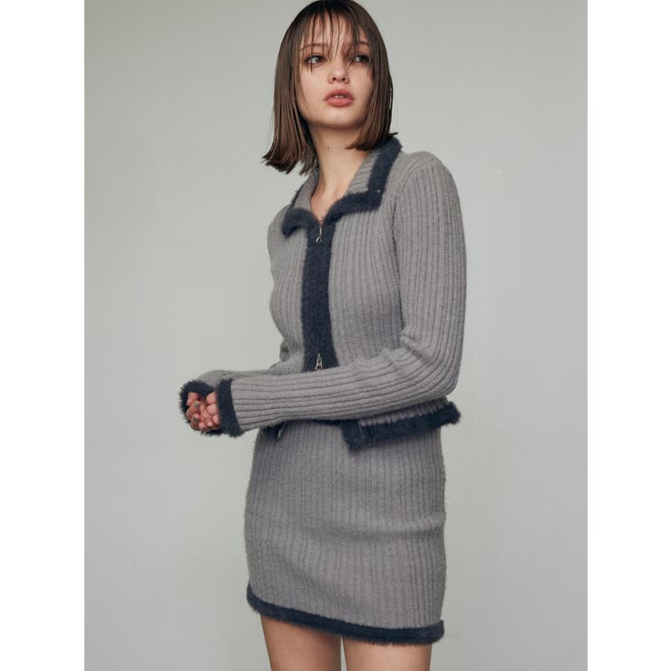 シャギーエッジミニマルスカート | EMODA | 詳細画像48 