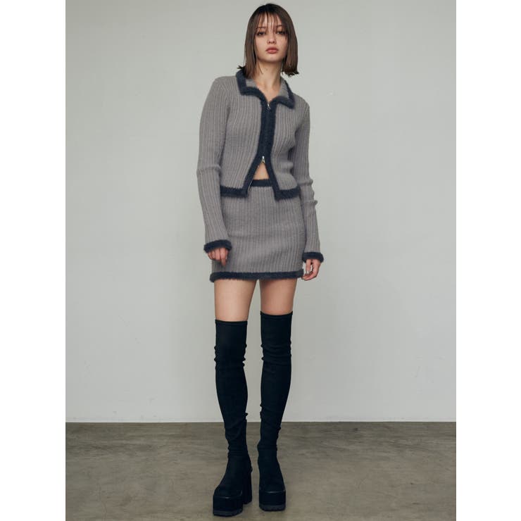 シャギーエッジミニマルスカート | EMODA | 詳細画像49 