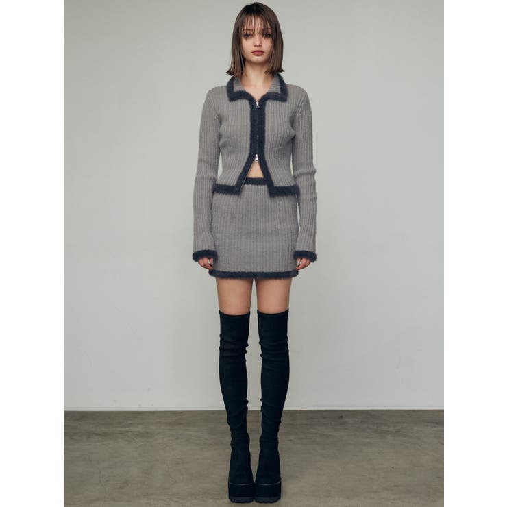 シャギーエッジミニマルスカート | EMODA | 詳細画像50 