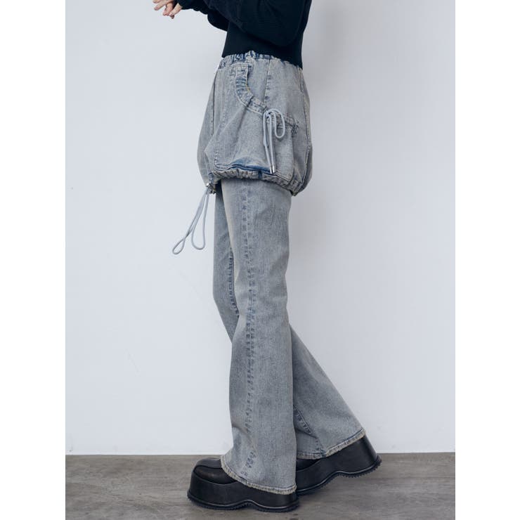 レイヤージャストウエストフレアージーンズ | EMODA | 詳細画像21 