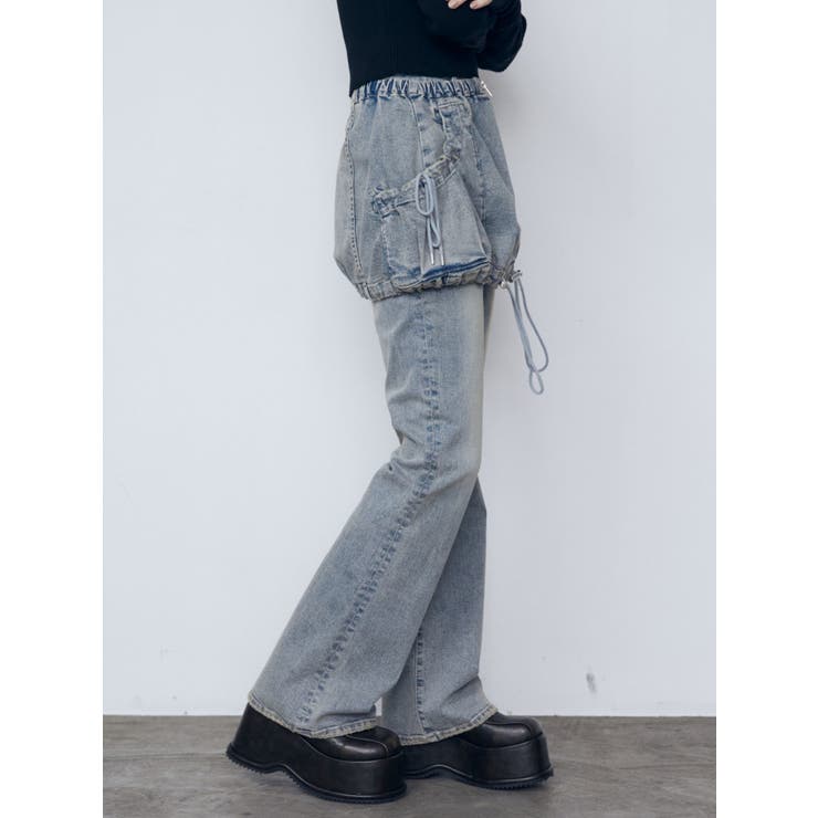 レイヤージャストウエストフレアージーンズ | EMODA | 詳細画像23 