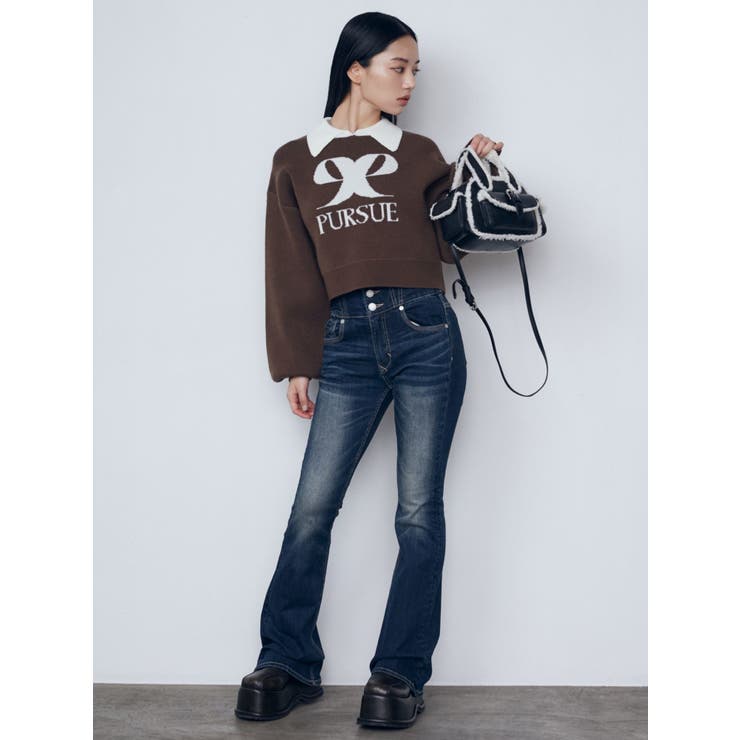 レイヤージャストウエストフレアージーンズ | EMODA | 詳細画像27 