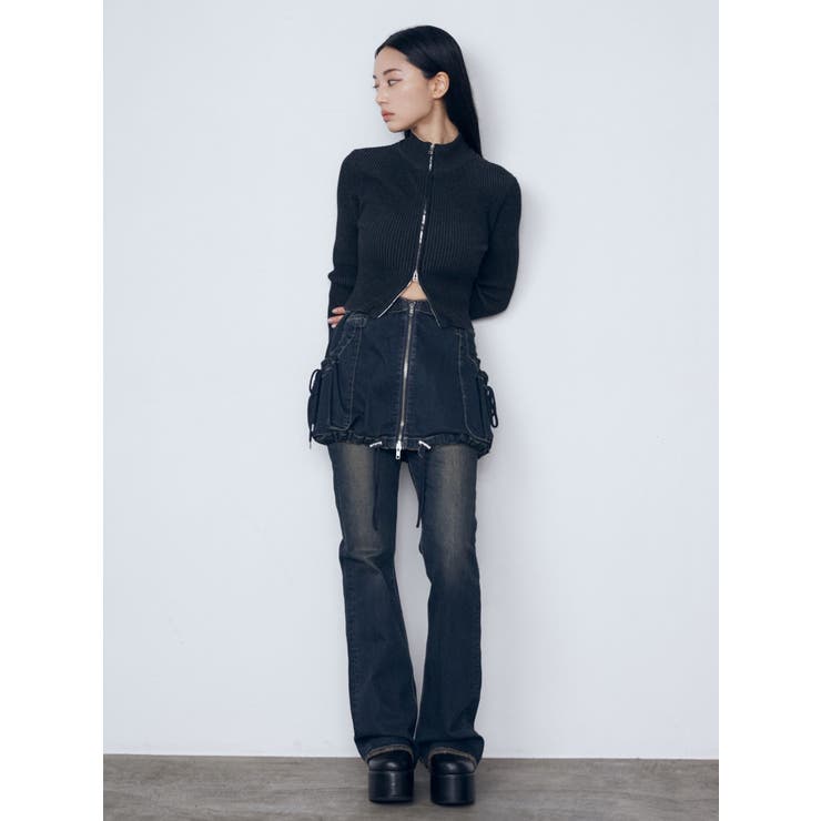 レイヤージャストウエストフレアージーンズ | EMODA | 詳細画像31 