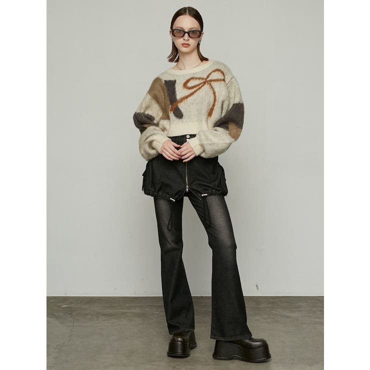 レイヤージャストウエストフレアージーンズ | EMODA | 詳細画像41 