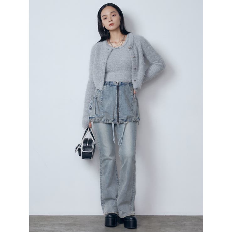 レイヤージャストウエストフレアージーンズ | EMODA | 詳細画像49 