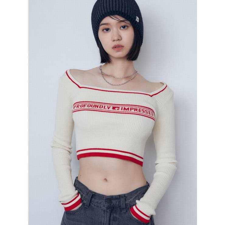 通販生活 ファッション スクエアネッククロップニット[品番：MKSW0059452]｜EMODA トップス