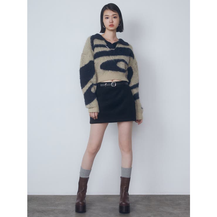 チャームスキッパーニット[品番：MKSW0059453]｜EMODA（エモダ